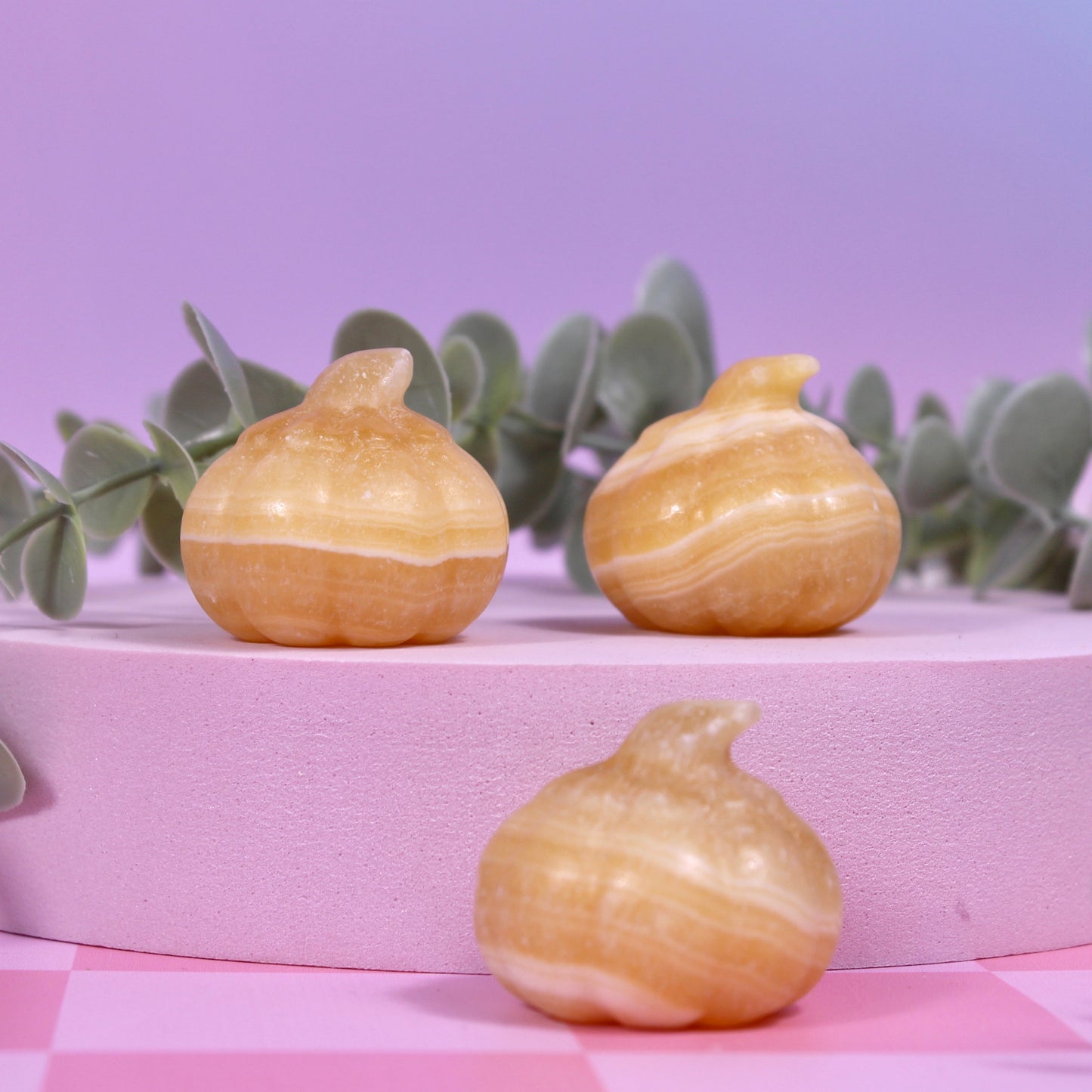 Orange calcite pumpkins