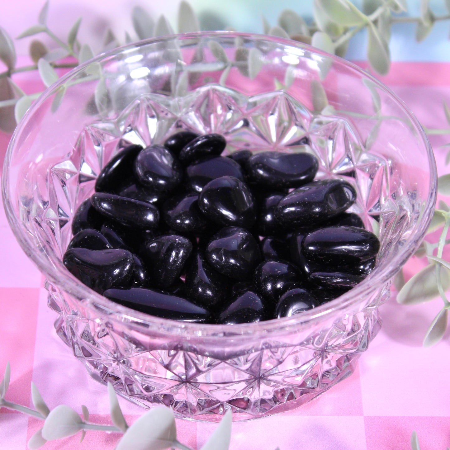 Black obsidian tumbles