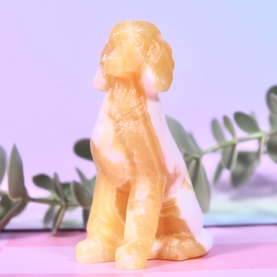 Orange calcite poodle
