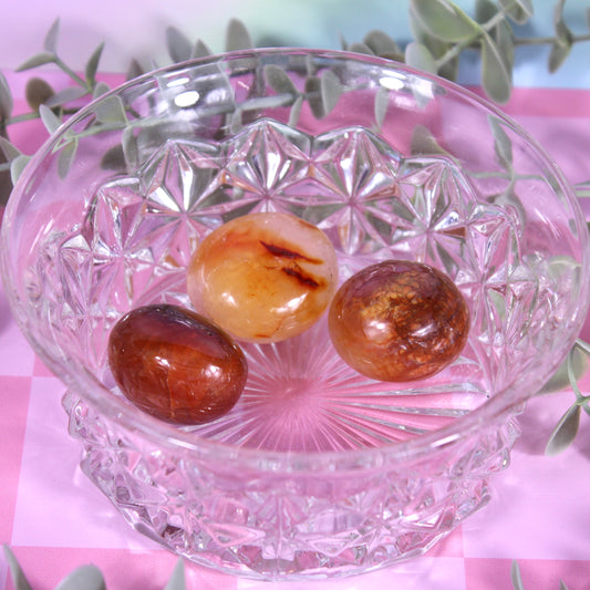 Jumbo carnelian tumbles
