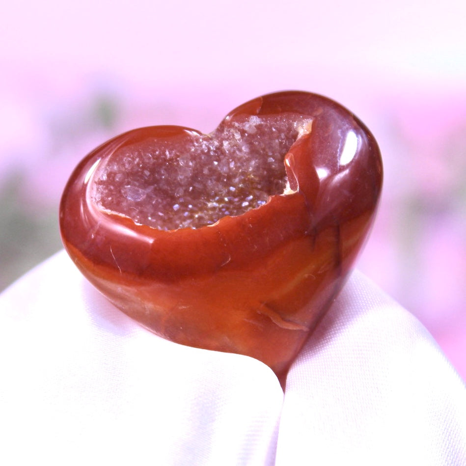Druzy carnelian heart | choose your own