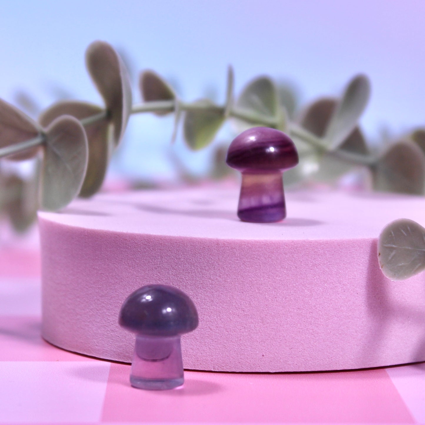 Mini fluorite mushroom