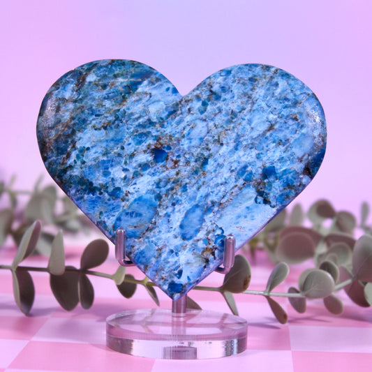 Blue apatite heart