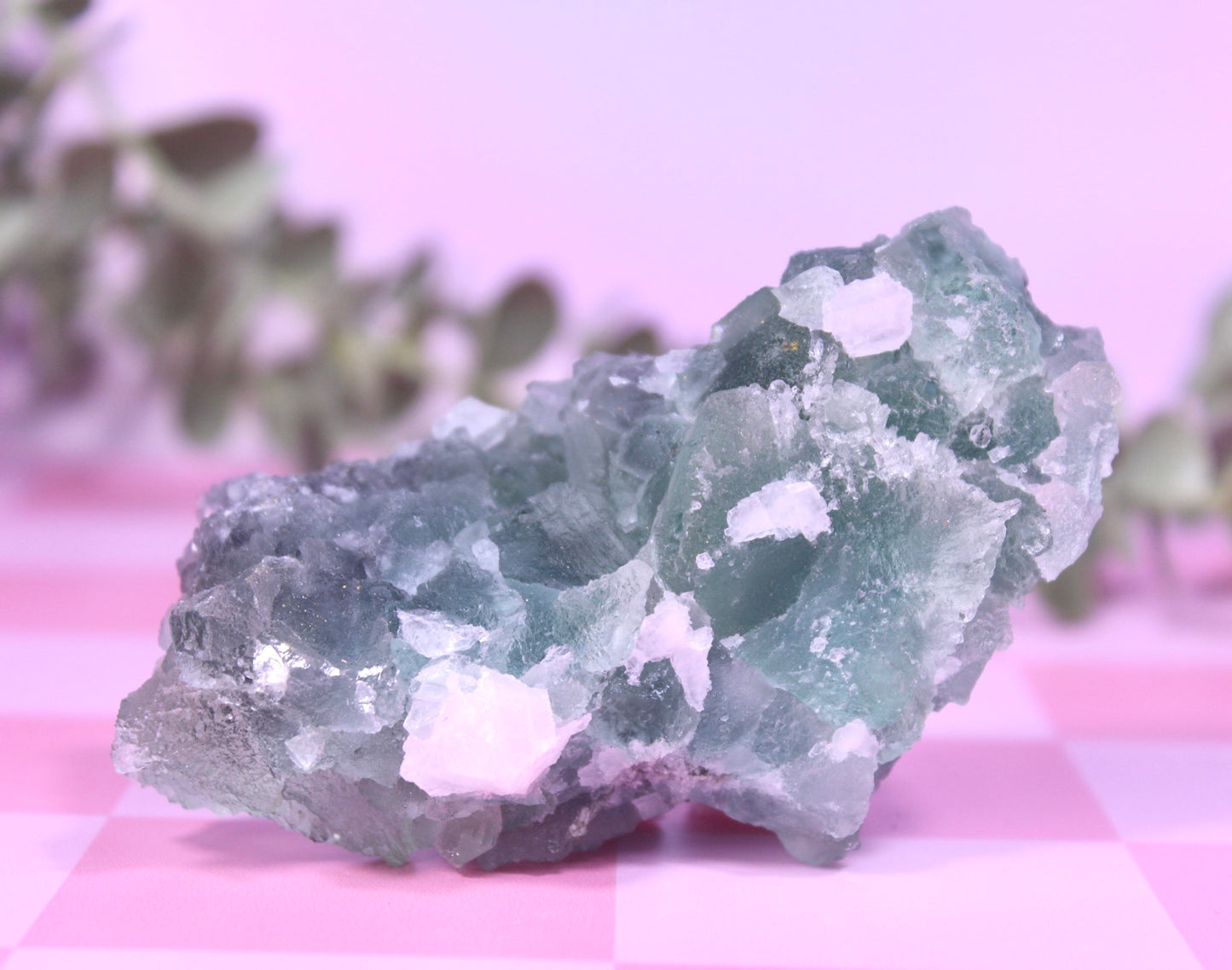 Fluorite x Calcite raw *UV Reactive