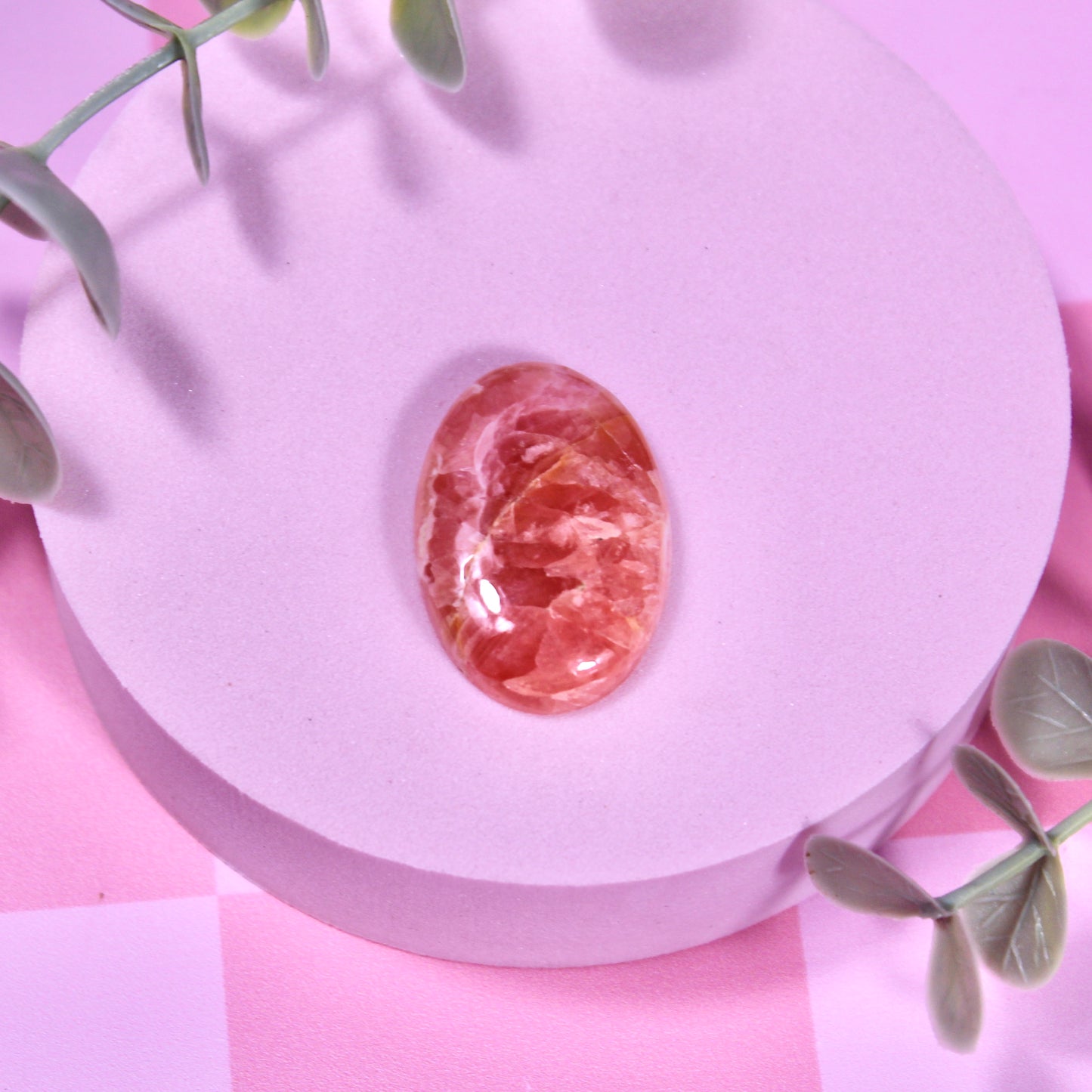 Large rhodochrosite cab