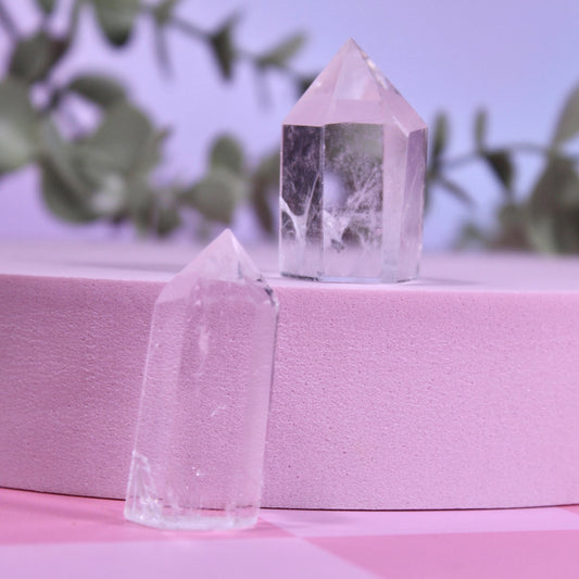 Clear quartz towers