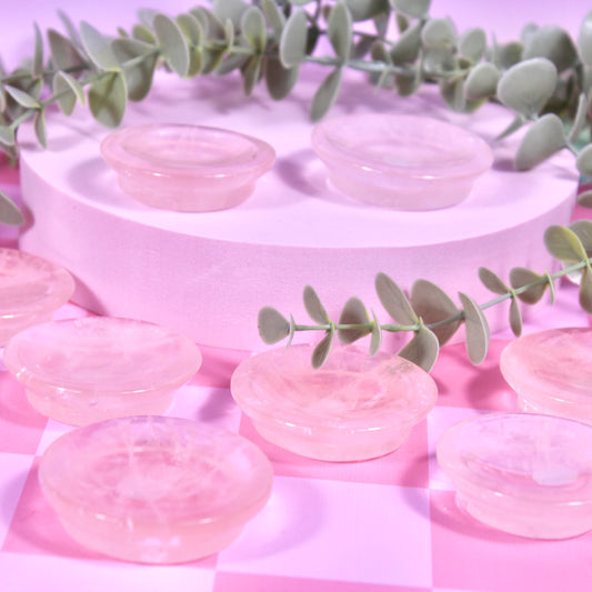 Rose quartz bowls