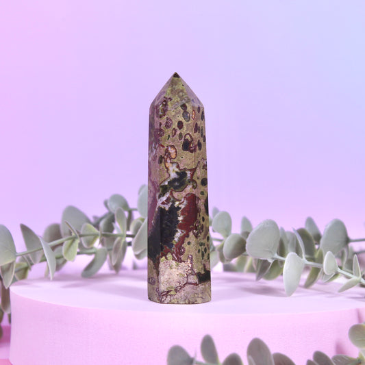 Dragon blood jasper tower