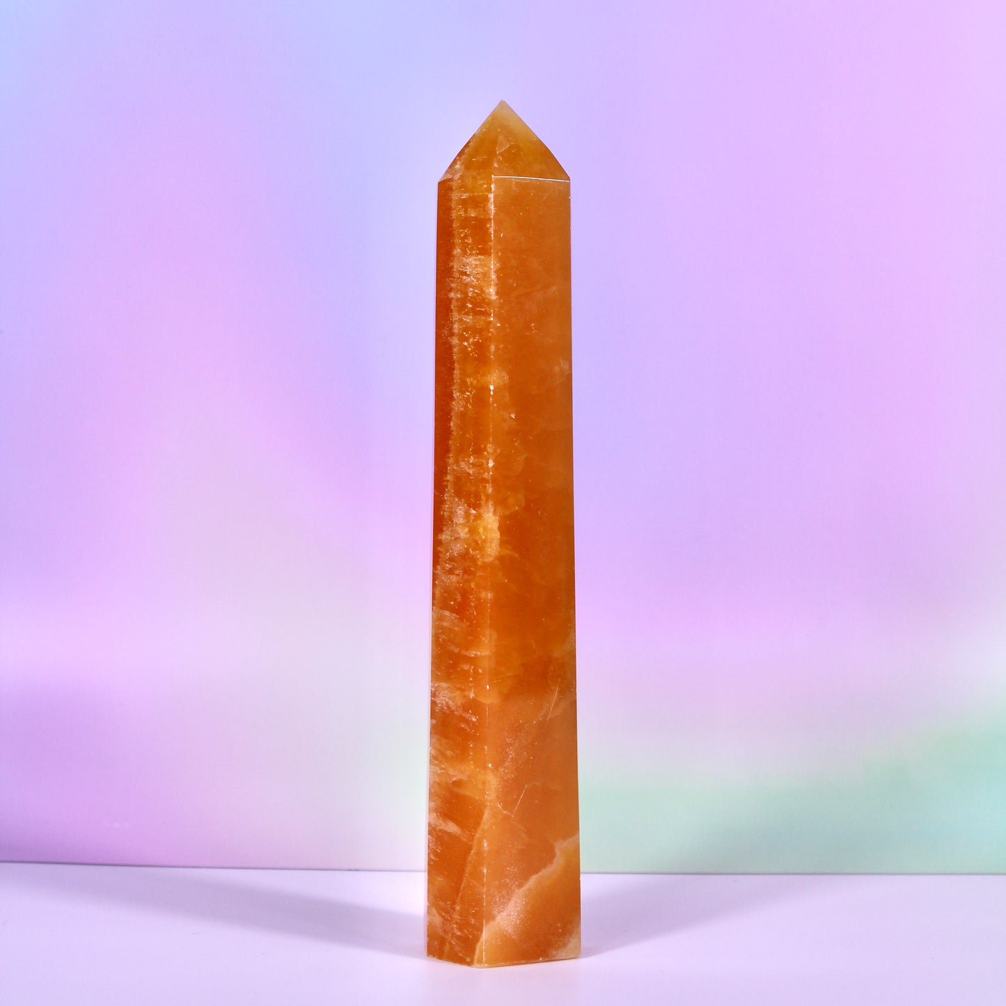 XXL Orange calcite tower