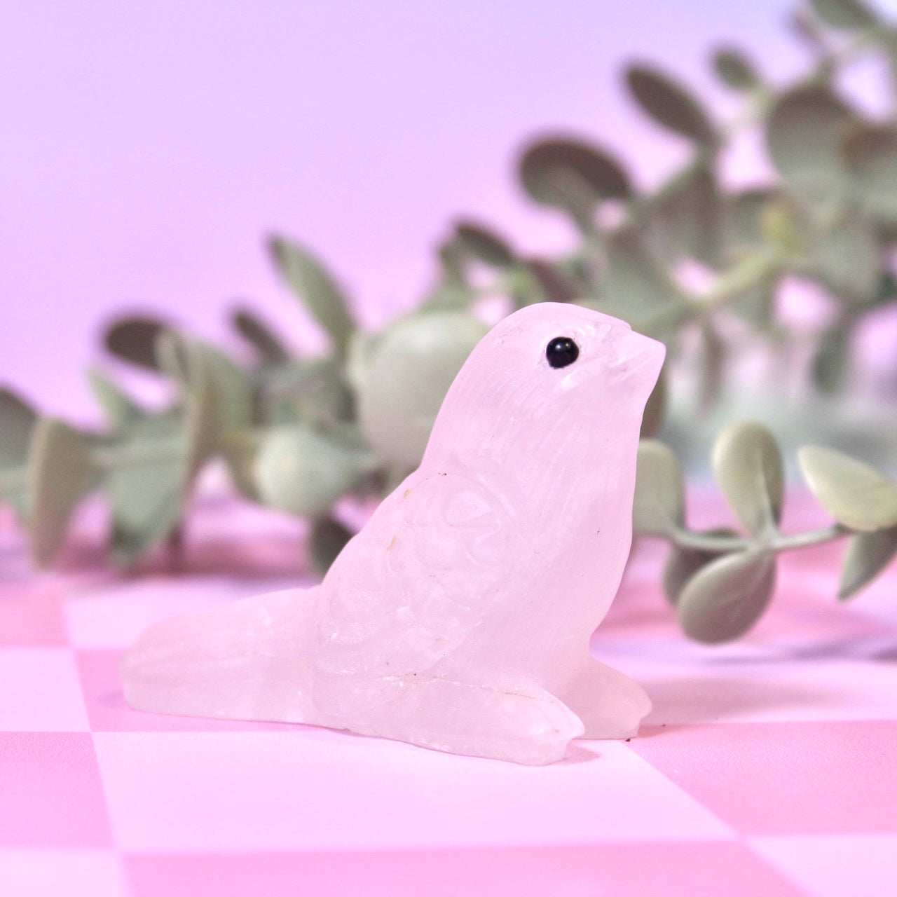 Clear quartz bird