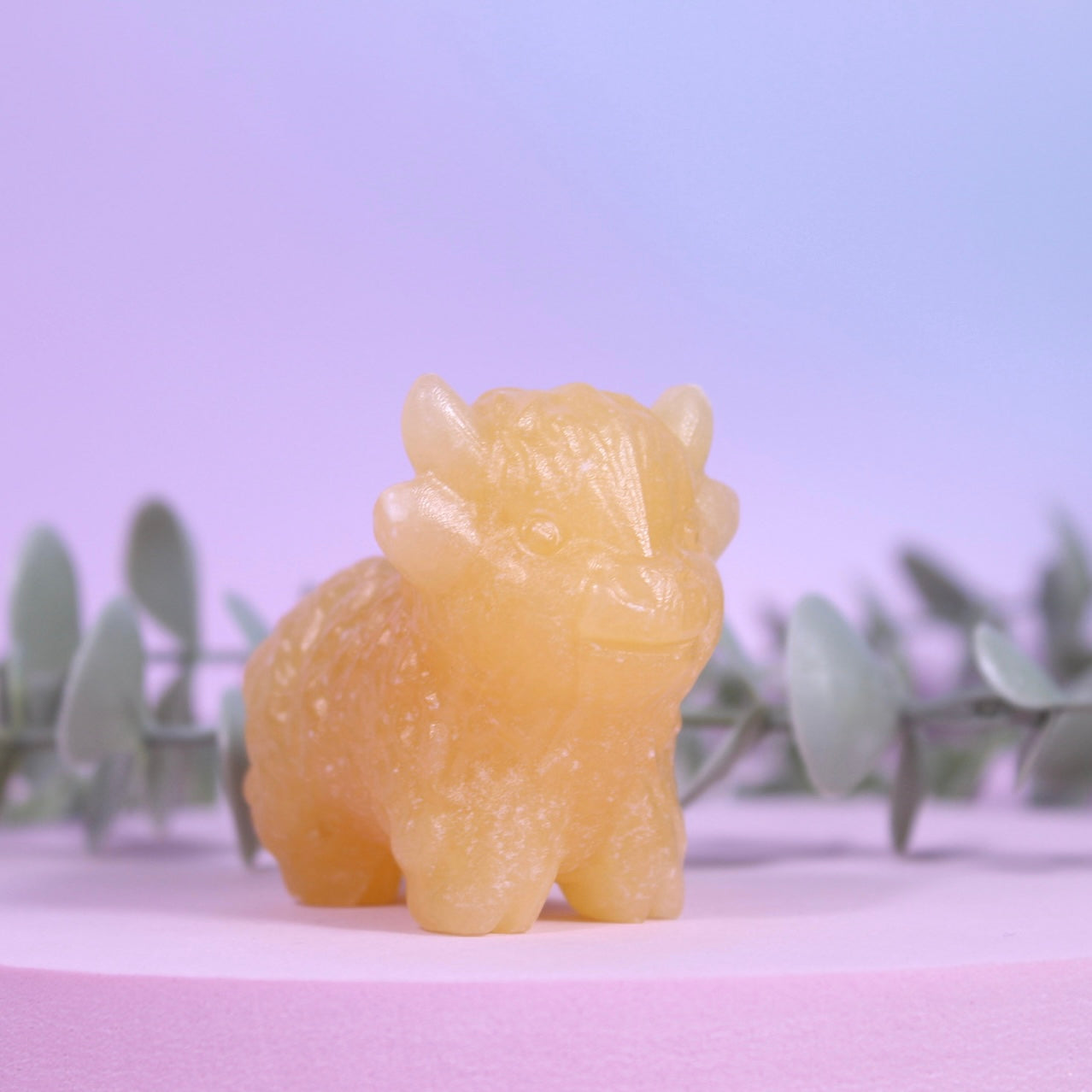 Orange calcite highland cow | Medium