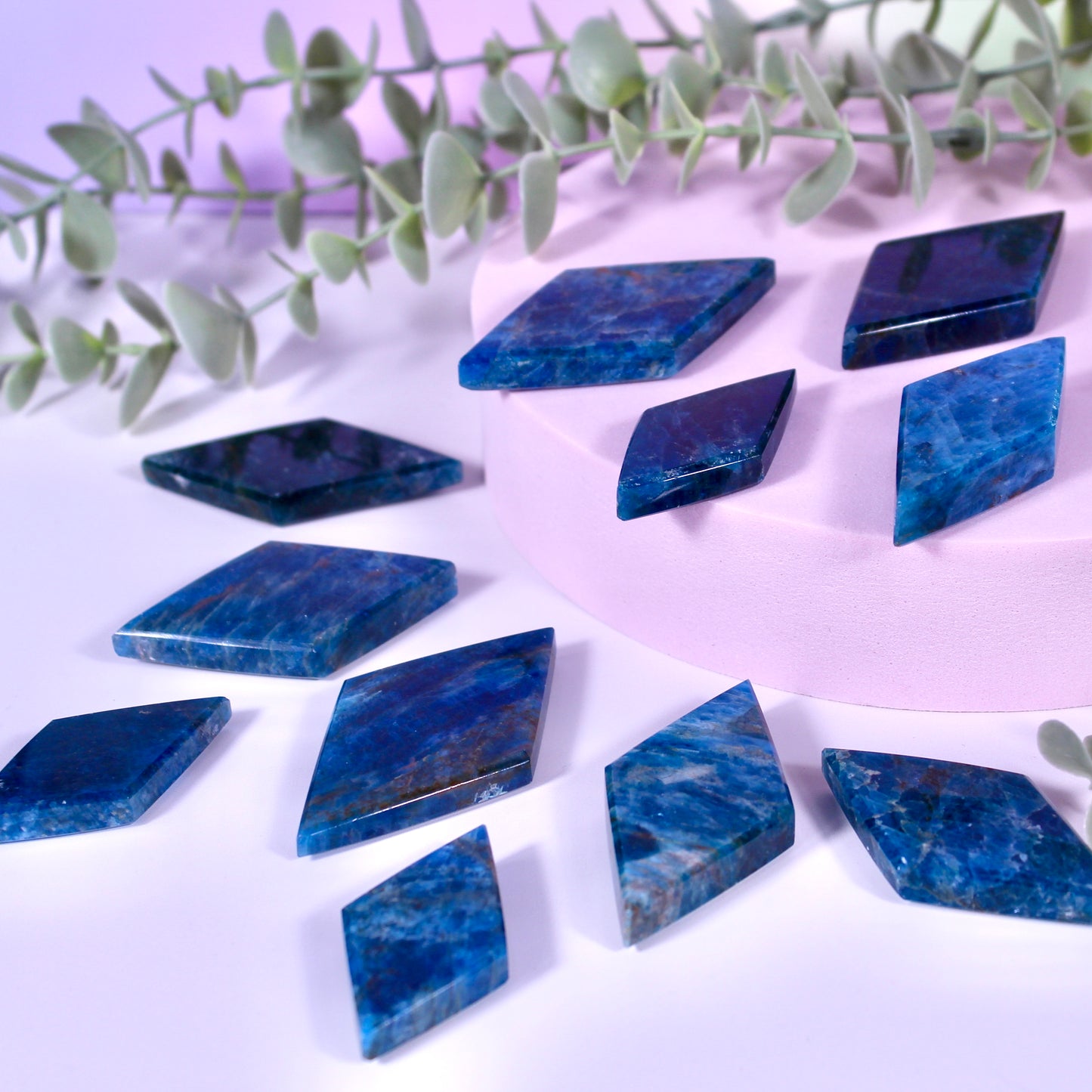 Blue apatite diamonds