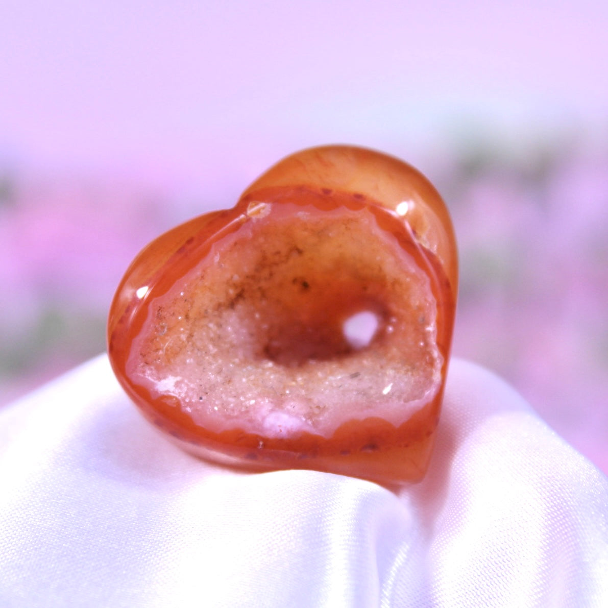Druzy carnelian heart | choose your own