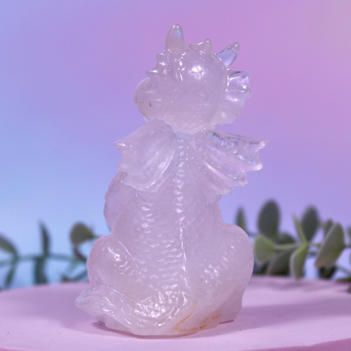 Clear quartz dragon A