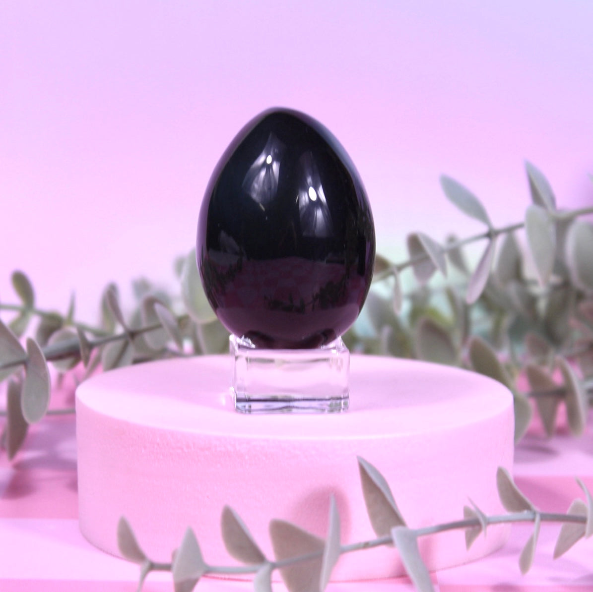 Rainbow obsidian egg