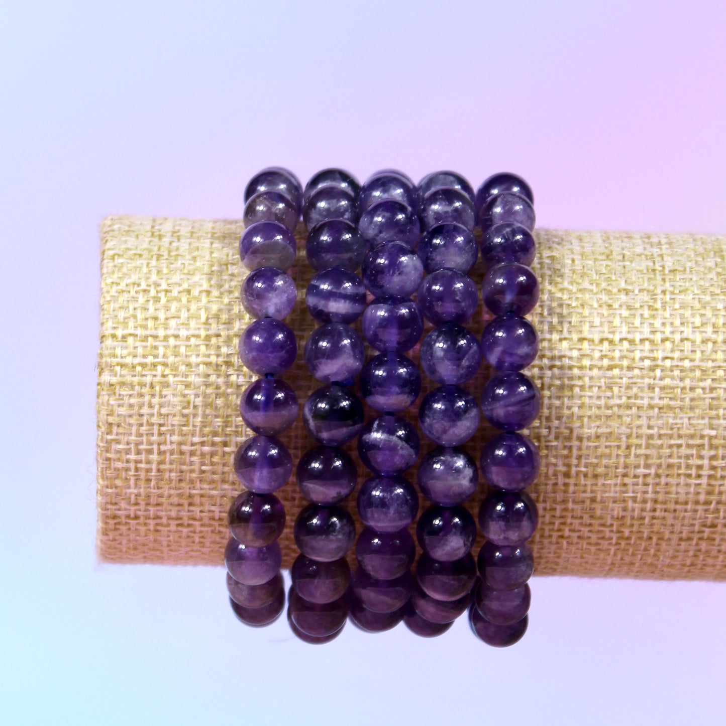 Chevron amethyst bracelet