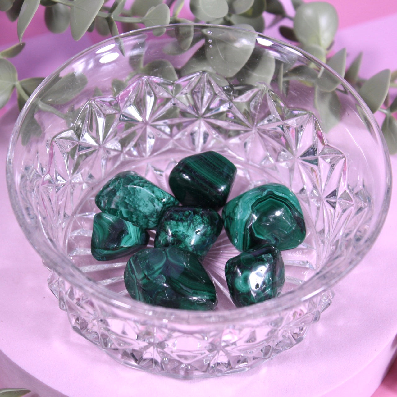 Malachite tumbles