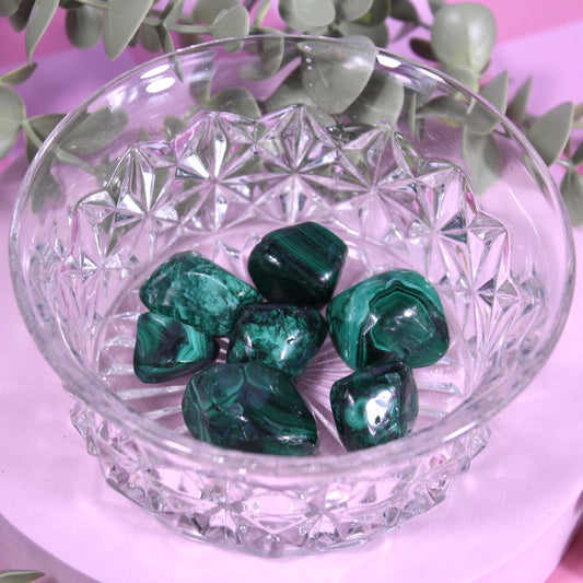 Malachite tumbles
