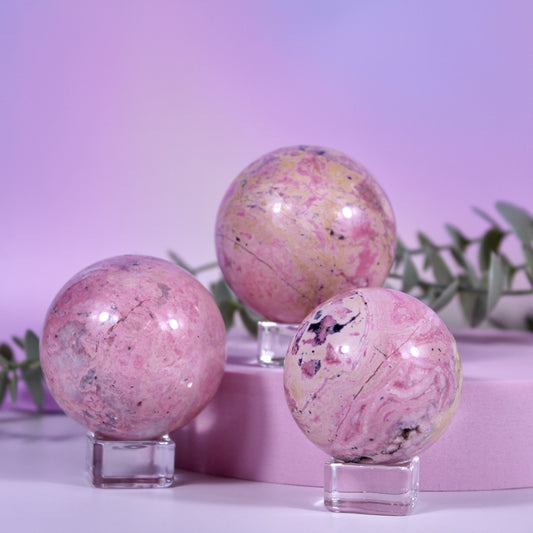 Peruvian Rhodonite spheres