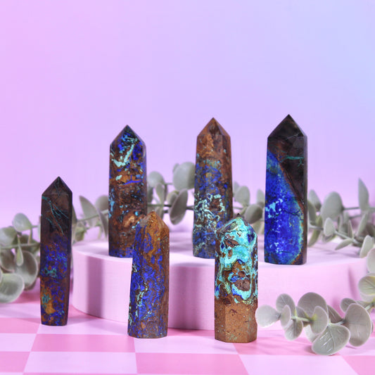 Azurite x Chrysoprase towers