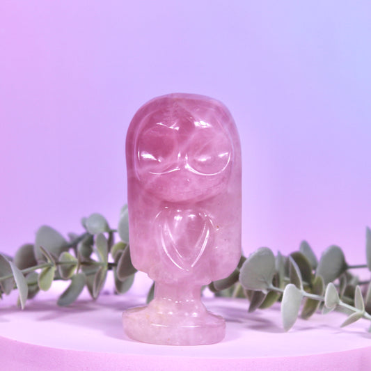 Rose quartz carving