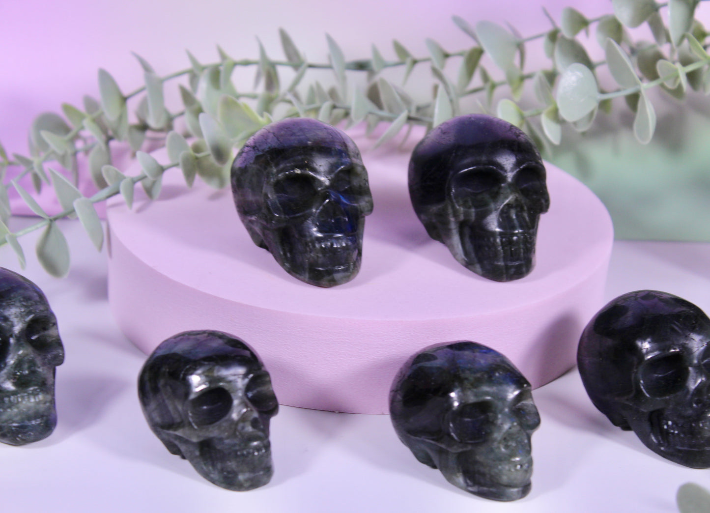 Labradorite skulls ALL HAVE FLASH