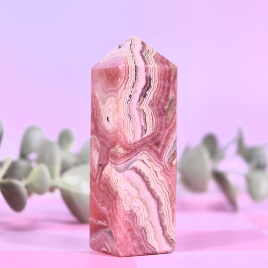 Rhodochrosite tower chipped**