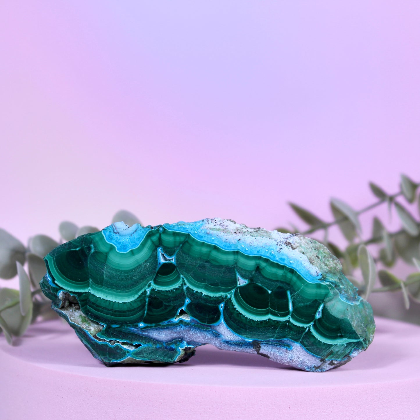 Chrysocolla x Malachite slab