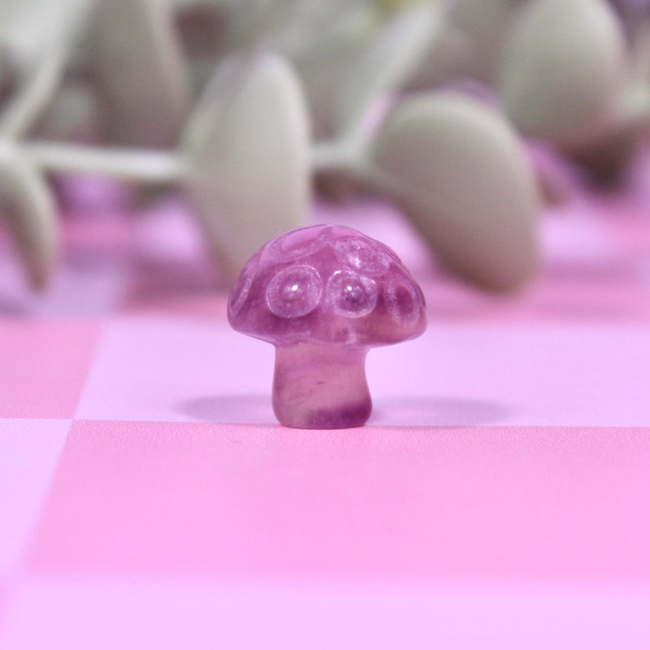Fluorite Toadstool mini carving