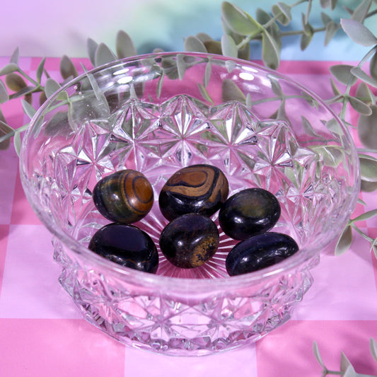 Blue tigers eye tumbles