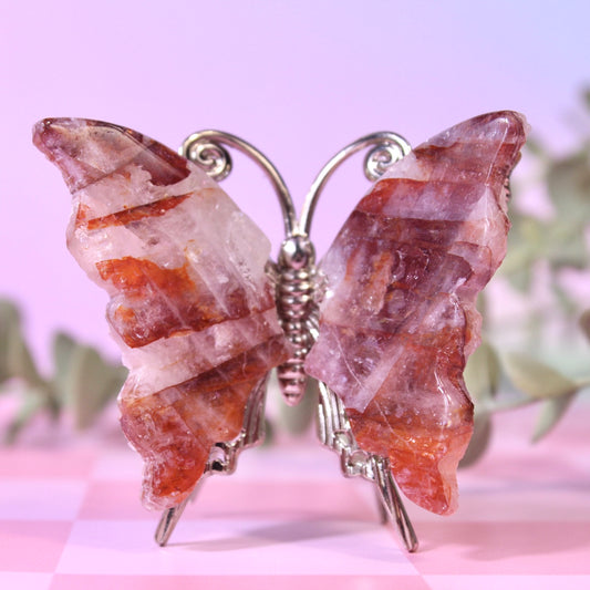Fire quartz butterfly