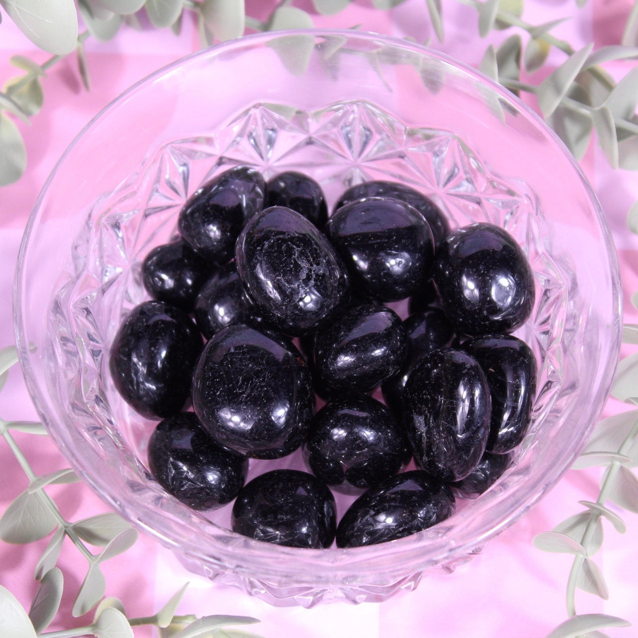 Black tourmaline tumbles