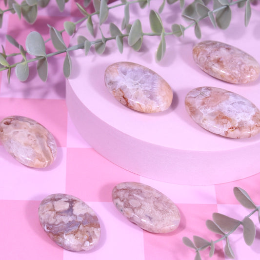 Pink amethyst palmstones | choose your own