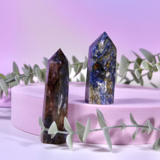 Blue kyanite towers