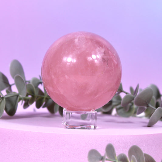 Rose quartz sphere