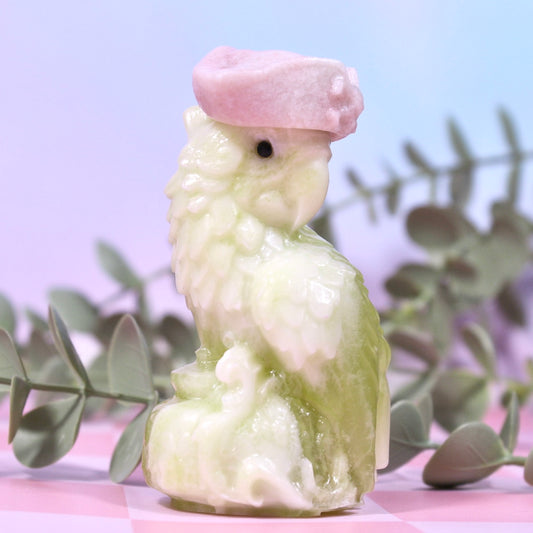 Serpentine x pink opal parrot