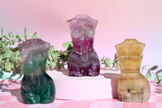 Fluorite goddess body