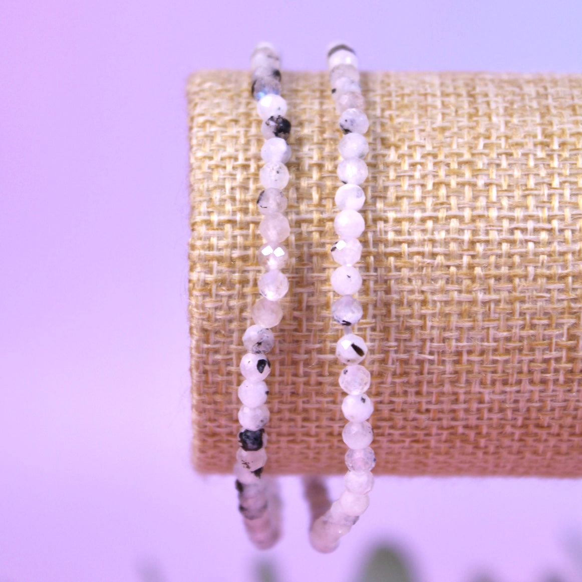 Rainbow moonstone faceted bracelet