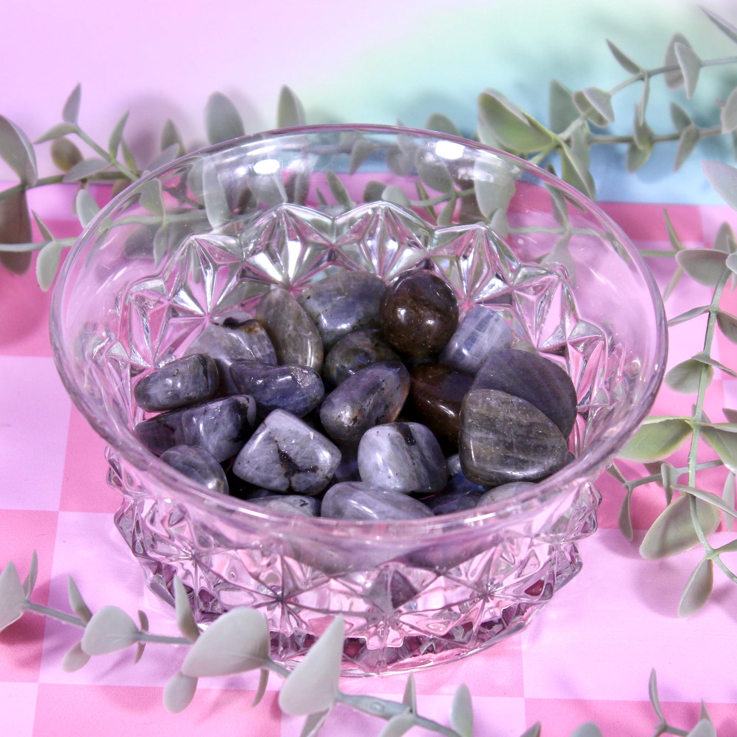 Labradorite tumbles