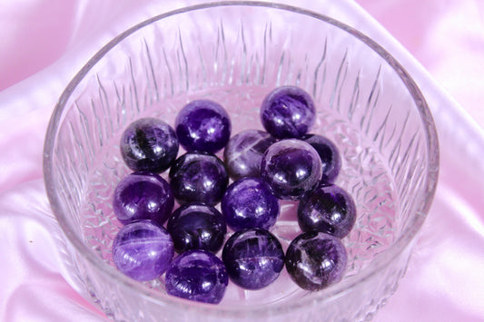 Chevron amethyst mini sphere