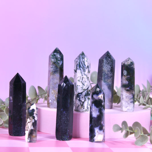 Moss agate towers