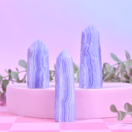 Blue lace agate tower | choose your own
