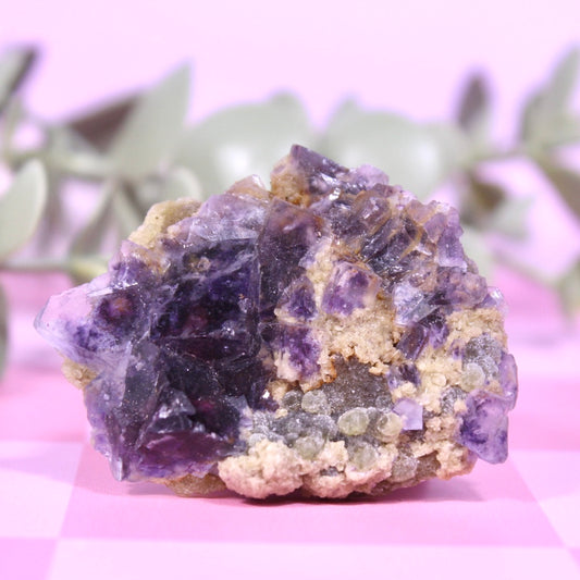 Fluorite cluster slice