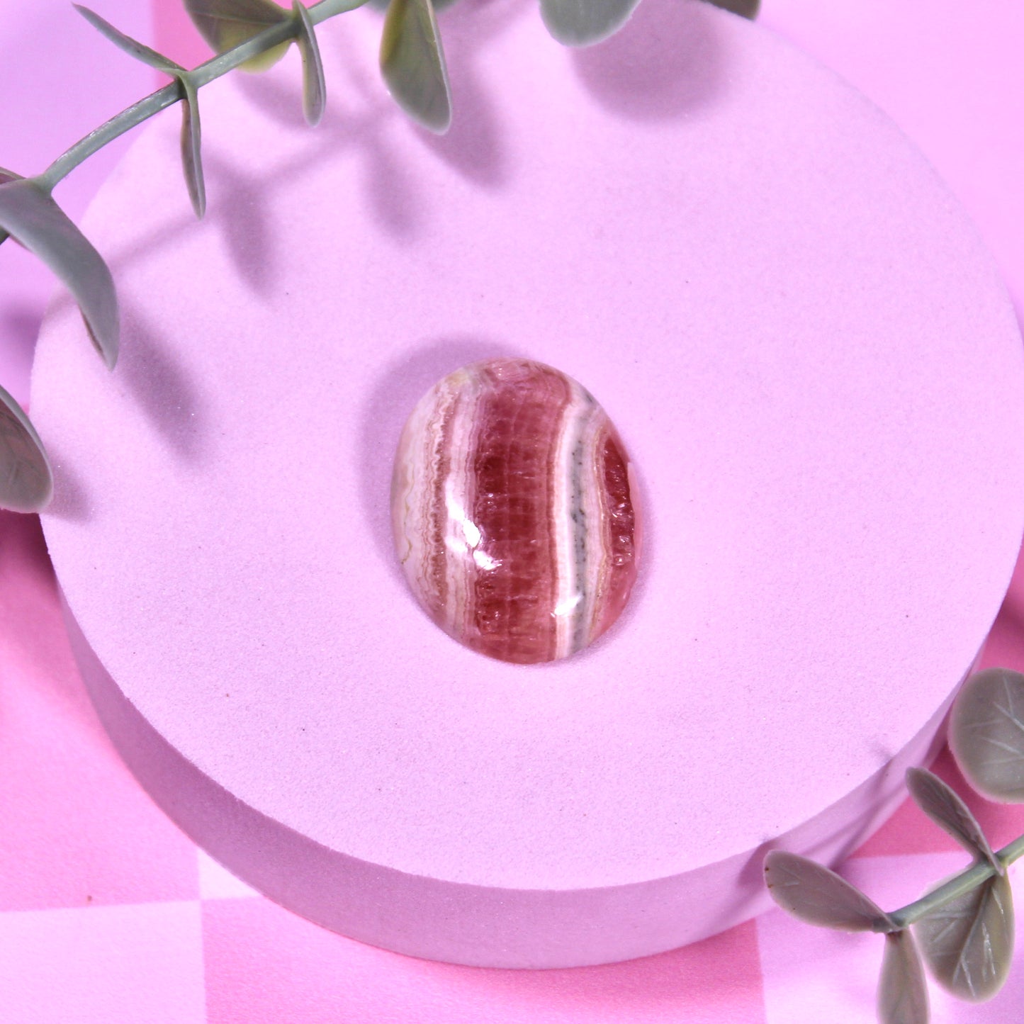 Large rhodochrosite cab