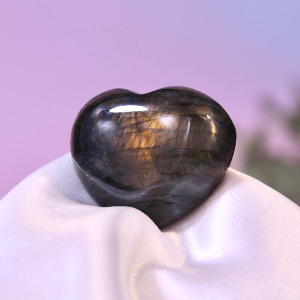 Labradorite hearts