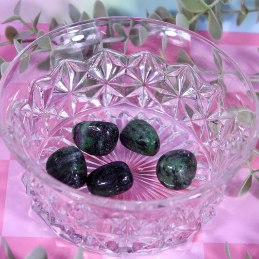 Ruby zoisite tumbles