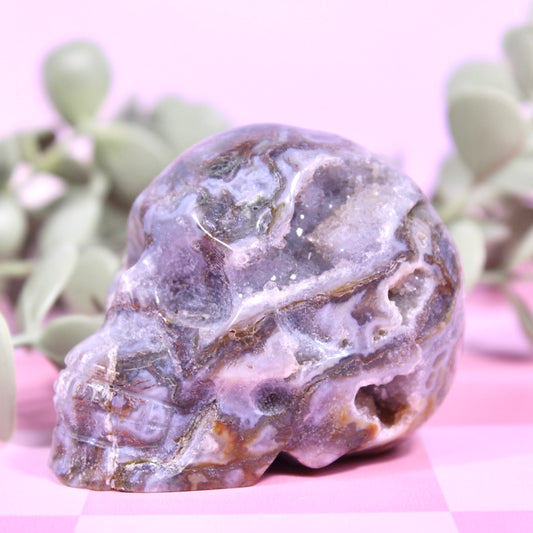 Moss agate skull | ‘Cole’