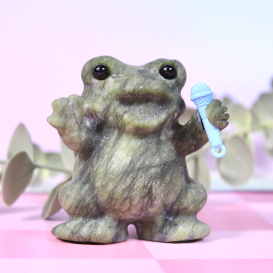 Green jade singing frog