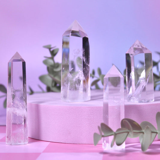 Clear quartz towers