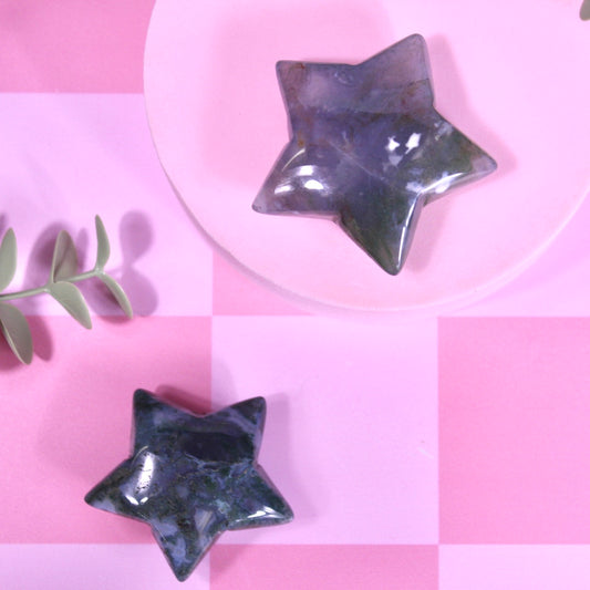 Moss agate stars